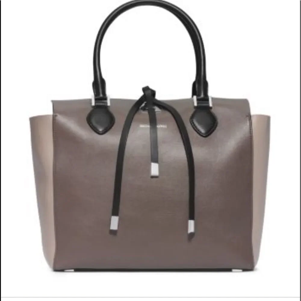 Michael Kors MIRANDA TOTE Tan Deerskin Luggage Calf Leather Large Tote - Picture 1 of 3
